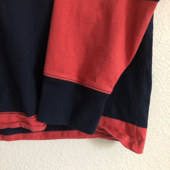 J. CREW ALWAYS Rust/Navy Long Sleeve Crop Polo. Size XL - Picture 6 of 7